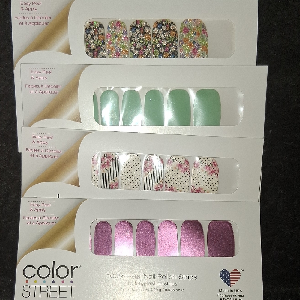Color Street Floral and Glitter Nail Strips Collection
